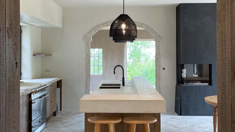 cuisine béton ciré mortex